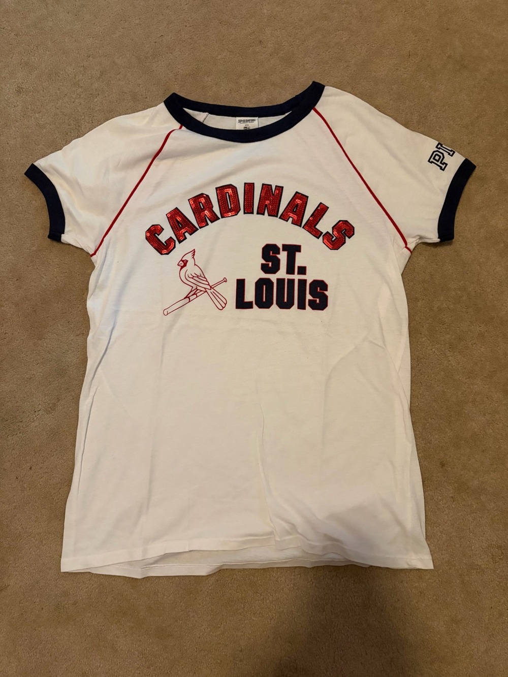 St. Louis Cardinals White & Navy Tee